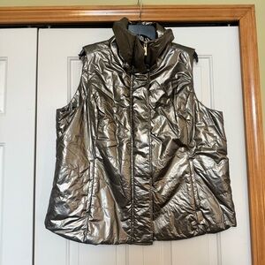 Chico's Metallic Puffer Vest